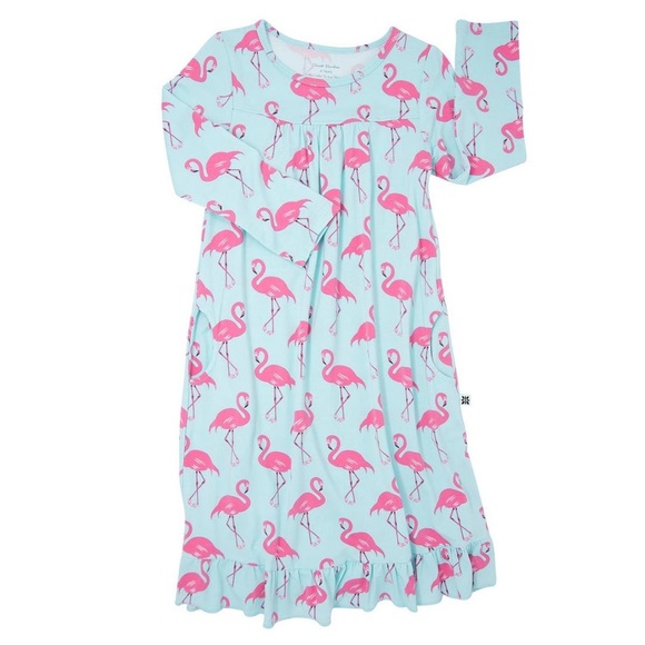 Sweet Bamboo Flamingo Nightgown - sz 6 - Picture 2 of 9
